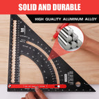 LARMEIL Carpenter Square, 12 Inch Woodworking Tools - Aluminium, Framing, Adjustable Rafter & Combination Square, Perfect Carpenters Gift