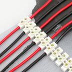 GUBCUB Terminal Block Set, 7 Pieces 12 Position Dual Row Terminal Strip Electrical Barrier Wire Connector Block, 10A 380V