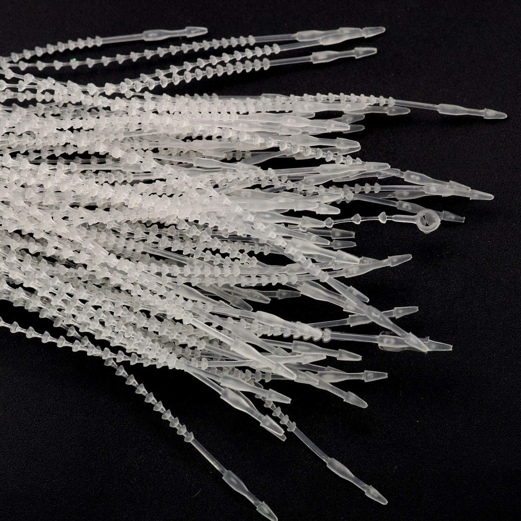 Snap Lock Pin 1000PCS 5Inch Clear Plastic Adjustable Beaded Tie Lock Pin Security Loop Snap Tag Fasteners