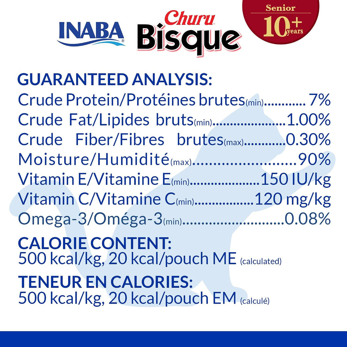 Churu Bisque for Cats Senior 10+, Creamy Purée Side Dish Pouch, 1.4 Ounces per Pouch, 12 Pouches Total, Tuna with