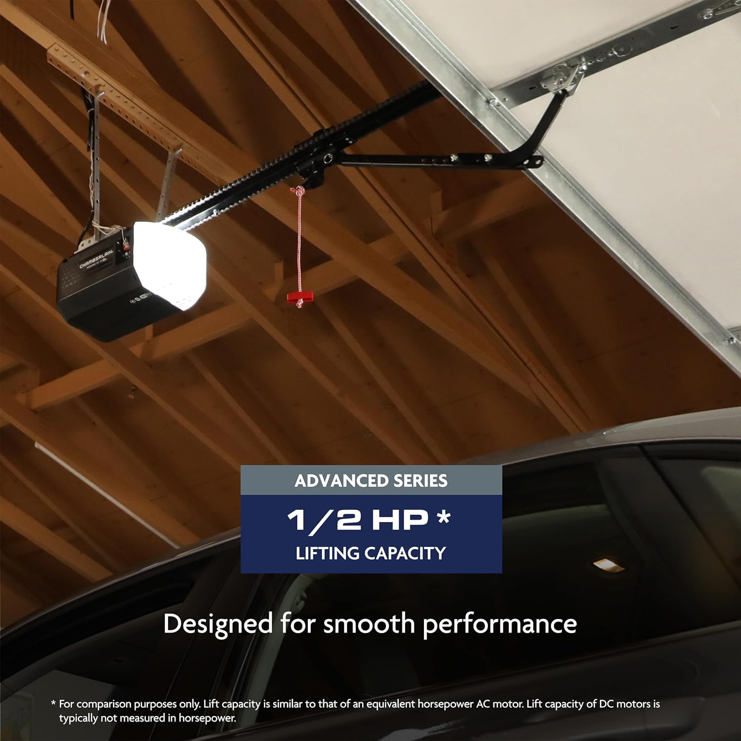 Chain Drive myQ Garage Door Opener, 1/2 HP w/Battery Backup