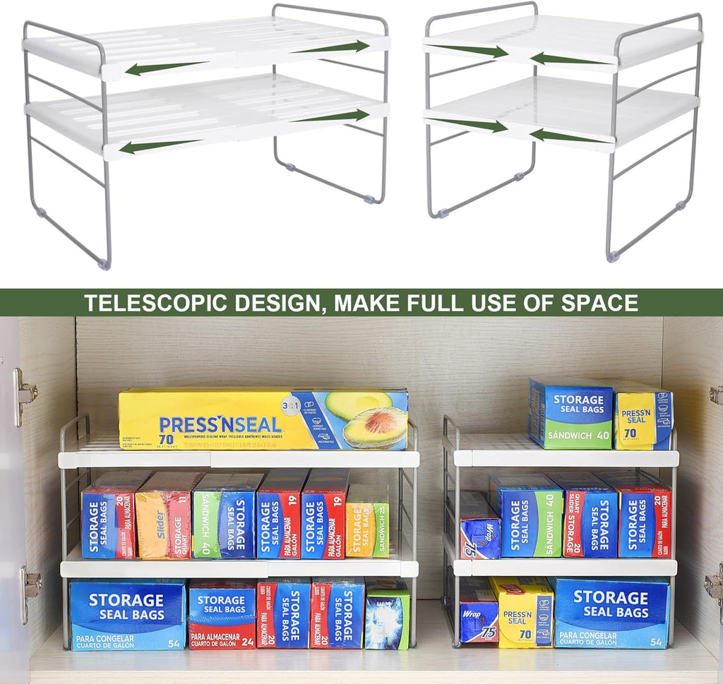 Pantry Organization and Storage for Kitchen - Expandable Kitchen Wrap Box Organizer Rack, Foil Organizer for Cabinet