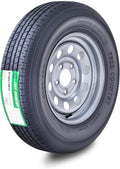Trailer Tire Wheel ST205/75R15 8-Ply 107N 5X4.5 Silver Mod Rim