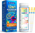 12-in-1 Aquarium Test Strips for Ammonia, 50ct Fish Tank Water Testing Kit