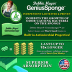 GeniusSponges - 8-Pack Kitchen Sponges for Washing Dishes