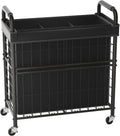 145L Rolling laundry Sorter Hamper Basket 3 Section with Wheels | Laundry Cart with Removable Bag, Clothes Organizer