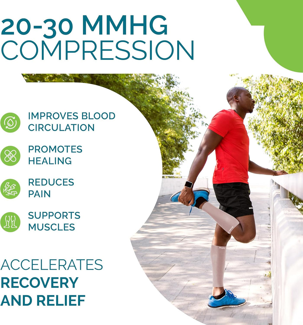 Calf Compression Sleeves for Men and Women - Leg Compression Sleeve - Footless Compression Socks for runners