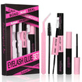 Lash Bond And Seal, Remover, Tweezers Kit Long-Lasting, Waterproof For DIY Eyelash Extension At Home Use Beginners