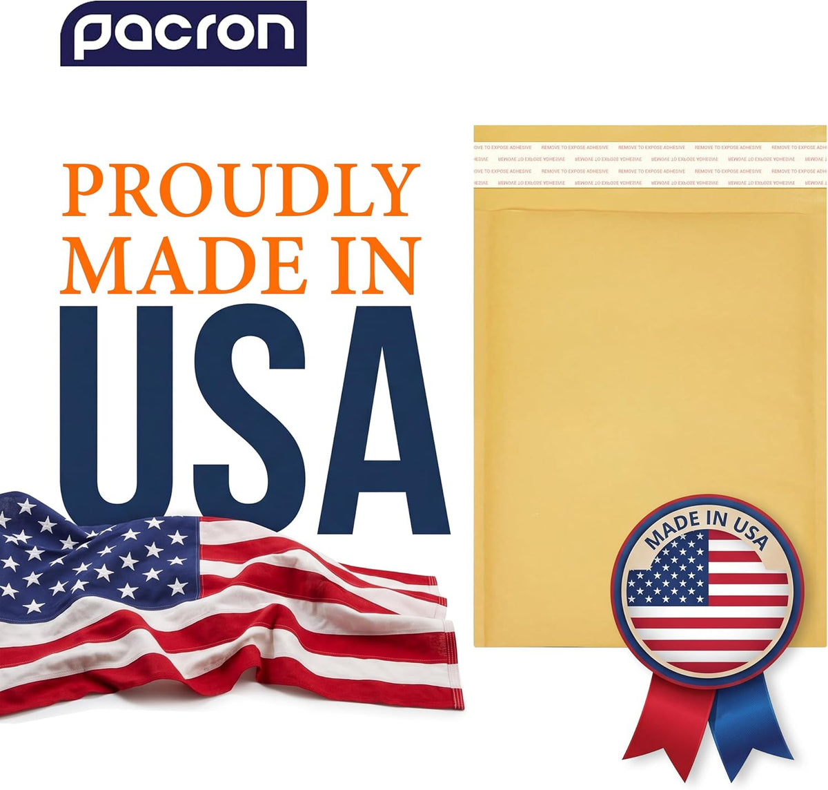 Self-Seal Kraft Bubble Mailers 12.5x19, 50-Pack Padded Envelopes