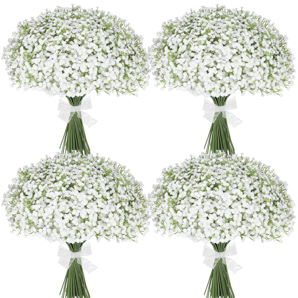 Babys Breath Artificial Flowers Bulk, 30 Pcs White Gypsophila