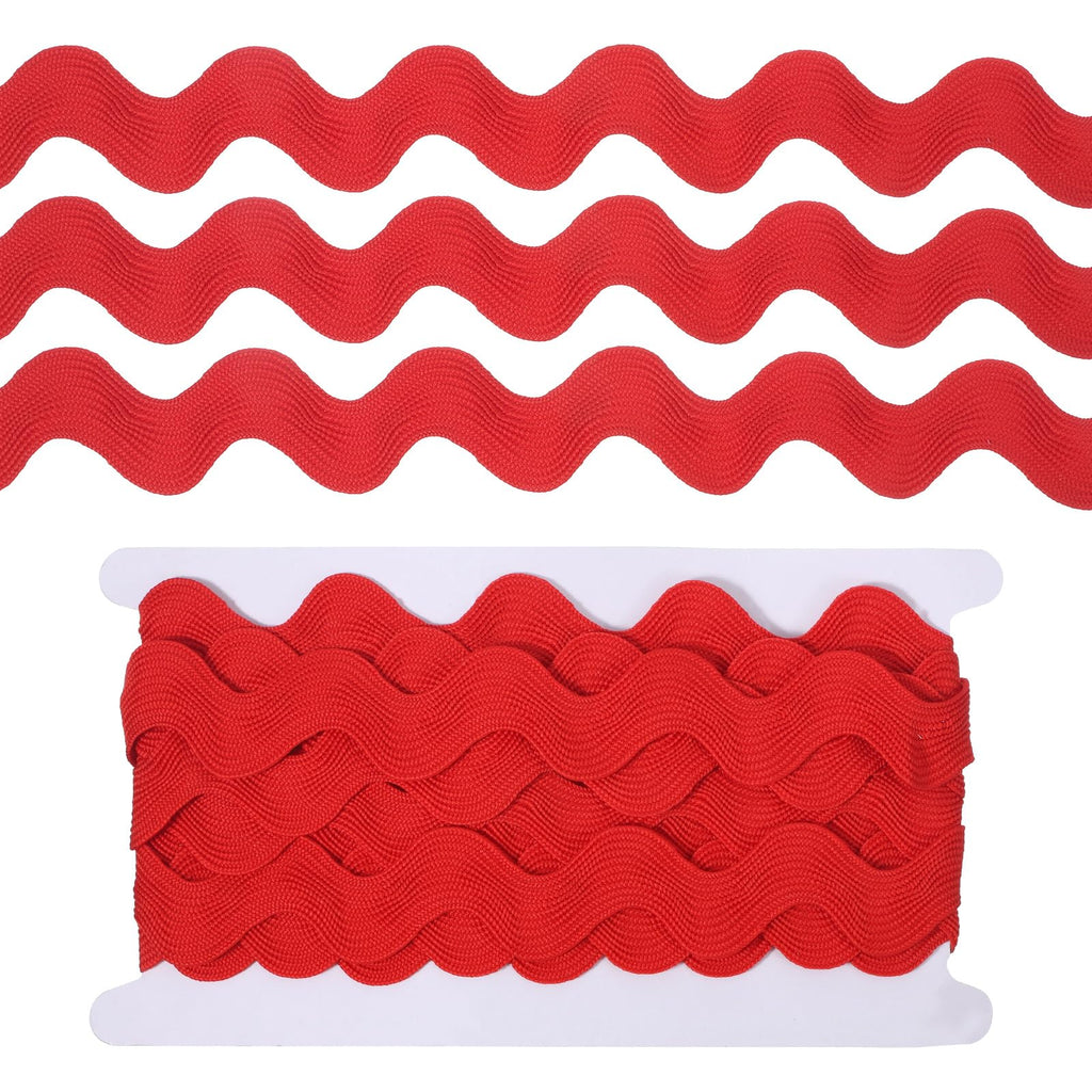 20-34mm Width 5 Yards Red Rick Rack, Rick Rack Trim for Sewing