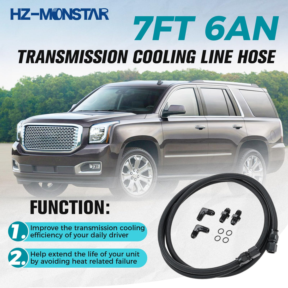 6AN Transmission Cooler Lines Compatible with 4L60 700R4 TH350 TH400