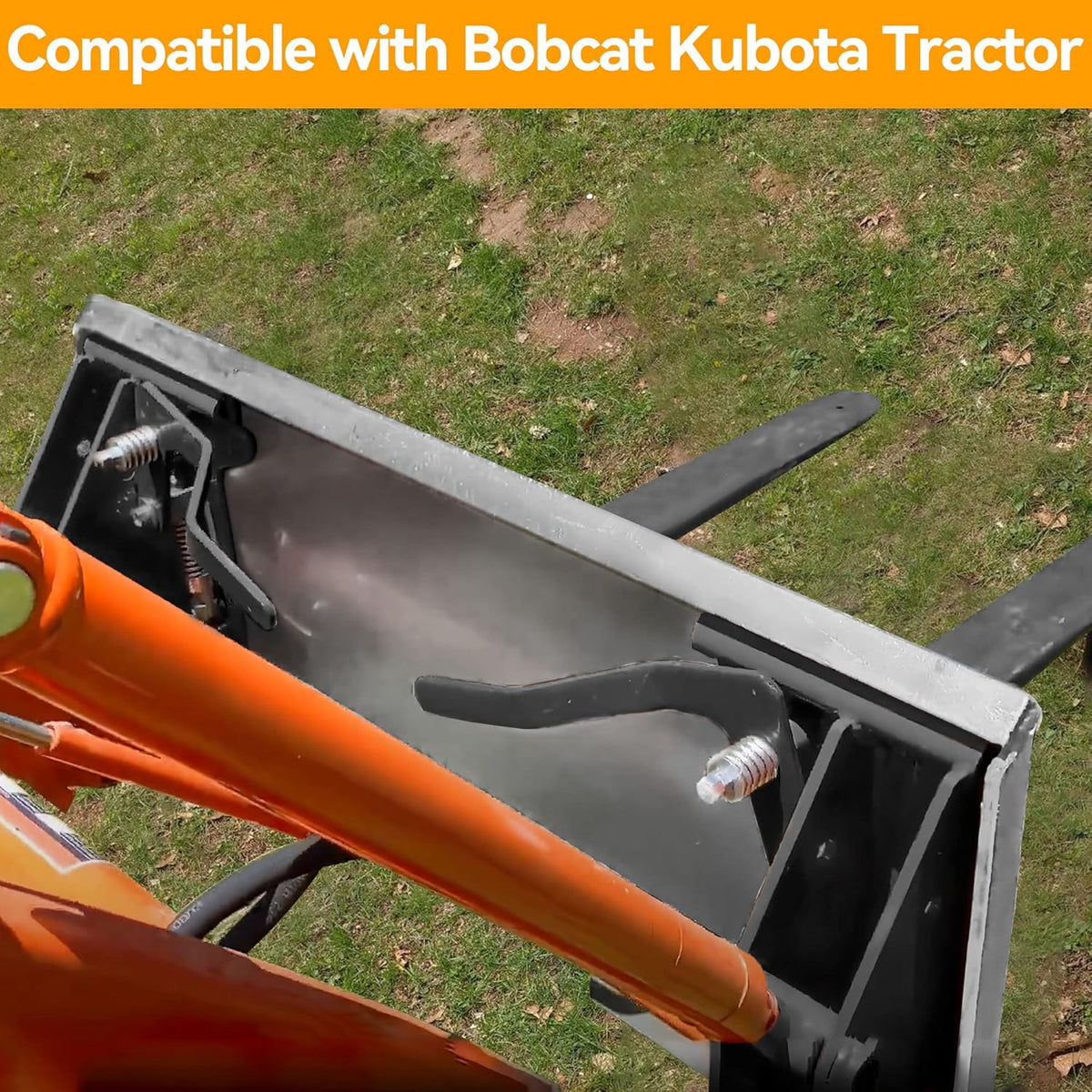 5/16" Skid Steer Attachment Plate quick attach mount plate & quick attach adapter Compatible with Kubota and Bobcat