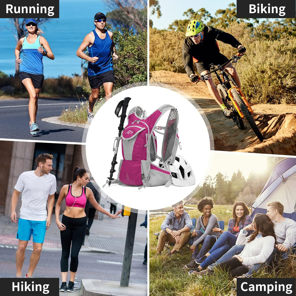 Hydration Pack Backpack, Lightweight Water Backpack with 2L Hydration Bladder Daypack for Men Women,Running Hydration