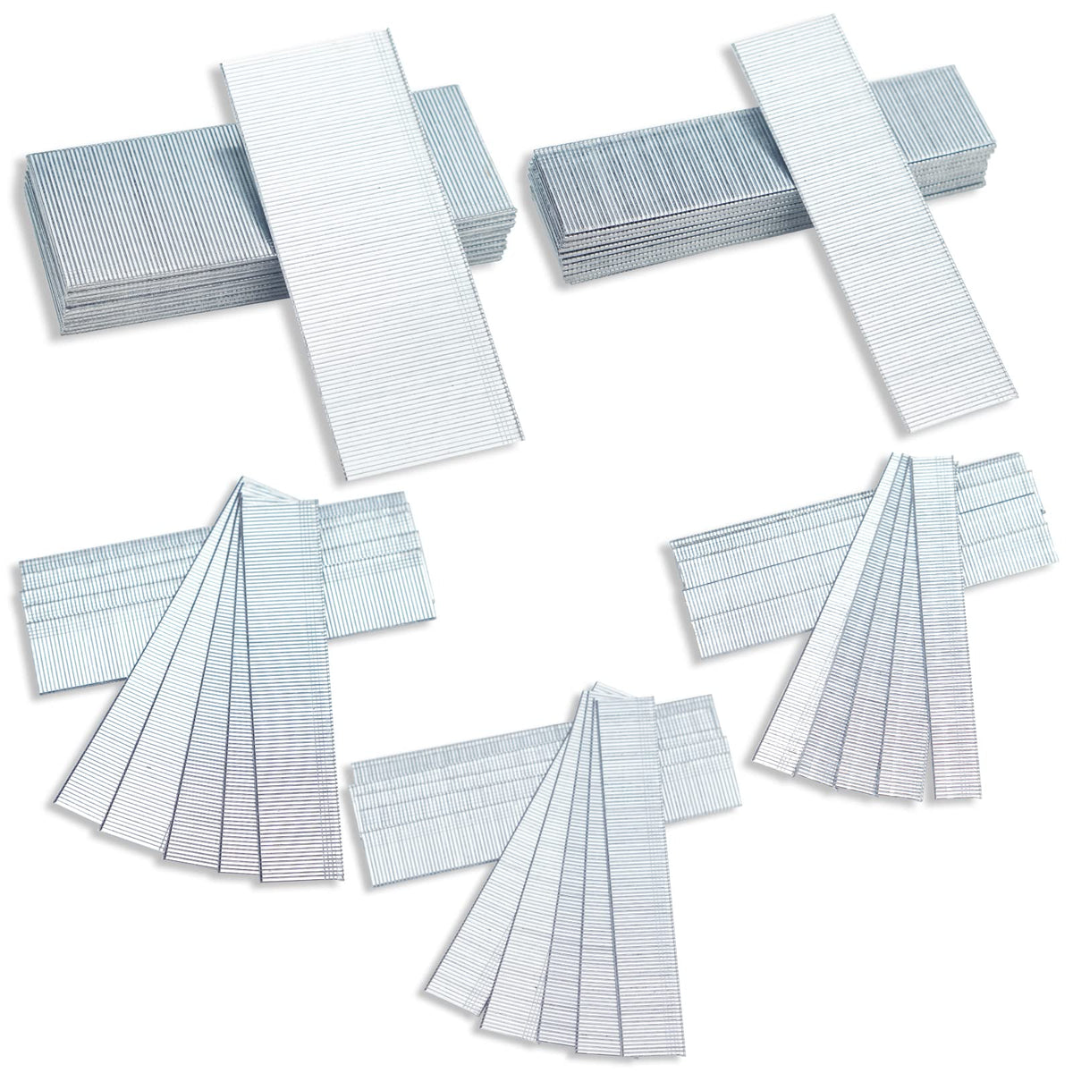 18 Gauge Brad Nails Galvanized, 5000pcs (2”, 1-1/4”, 1”, 3/4”, 5/8")