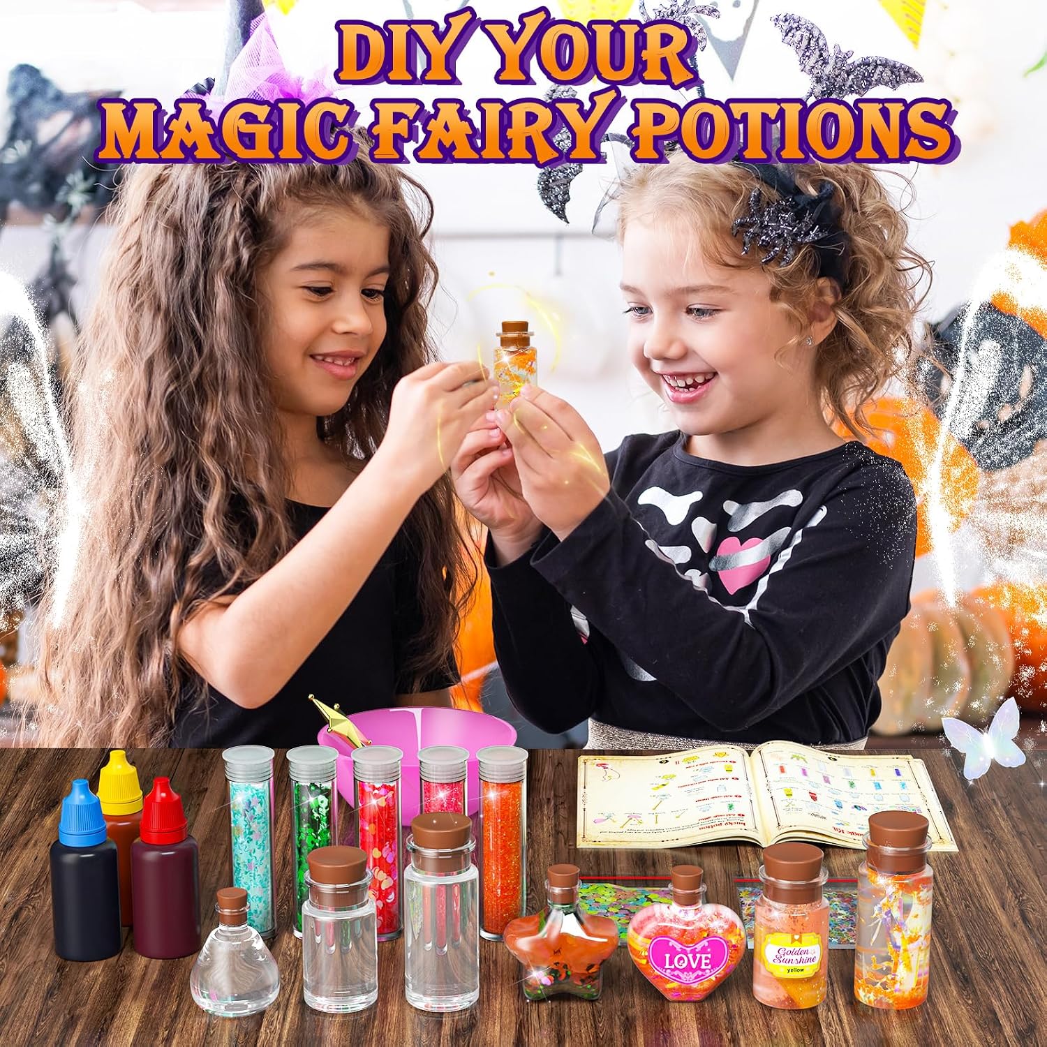 Magic Potion Kit for Girls,22 Potions Magic Mix Set for Kids 6 7 8 9 10 11 12 Years Mystery Potion Making kit Art