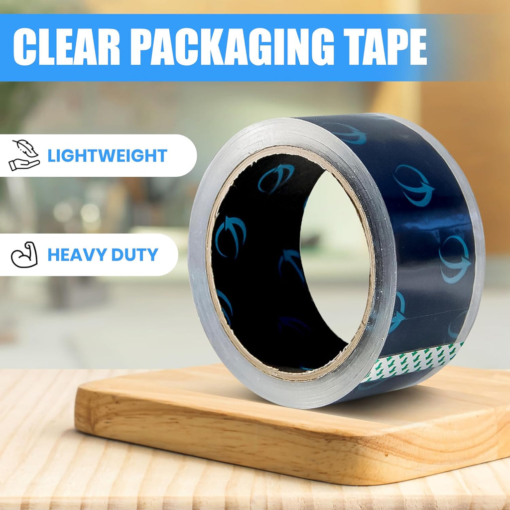 Clear Packing Tape, 12 Rolls Heavy Duty Packaging Tape for Shipping Packaging Moving Sealing, Thicker Clear Packing