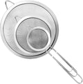 Fine Mesh Strainer, 3-Piece Stainless Steel Colander Sifter Set with Handle
