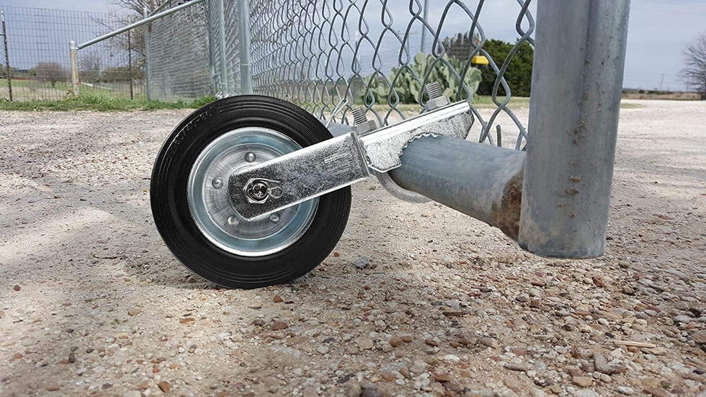Mofeez Gate Wheel for Metal Swing Gate with 1-5/8" Thru 2" Gate Frames, Gate Support Wheel for Chain Link Fence, Prevent Gate from Dragging
