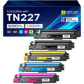TN227 TN-227BK/C/M/Y Toner Cartridges Replacement for Brother TN227 5 Pack