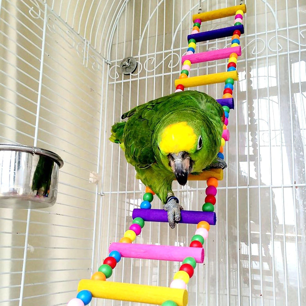 Bird Parrot Toys Ladders Swing Chewing Toys Hanging Pet Bird Cage Accessories Hammock Swing for Small Parakeets