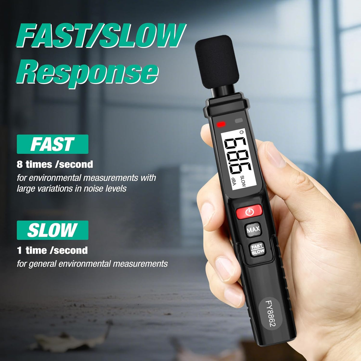 Decibel Meter, 30-130dB Digital Sound Level Meter with LCD Display