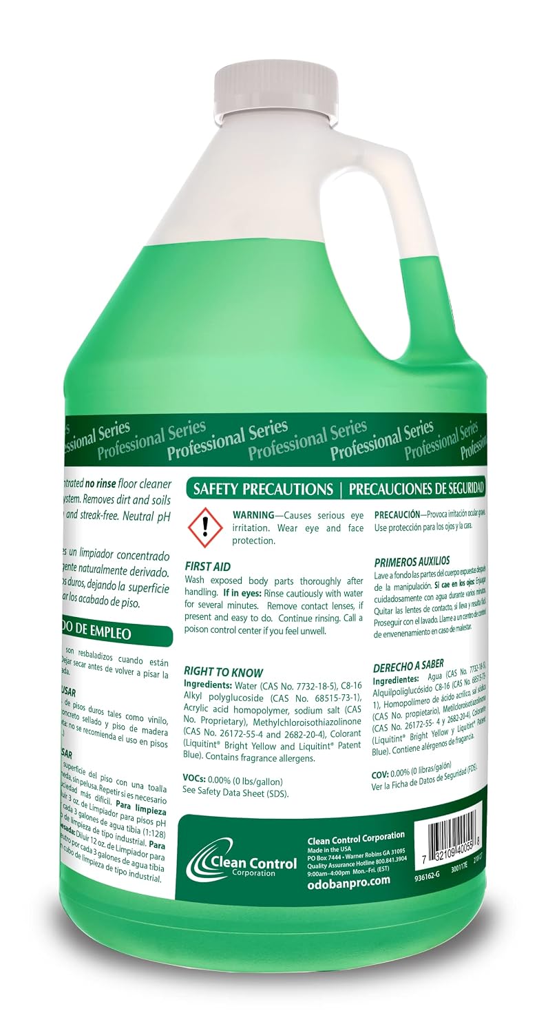 Professional Series Neutral pH No Rinse Floor Cleaner Concentrate, 1 Gallon