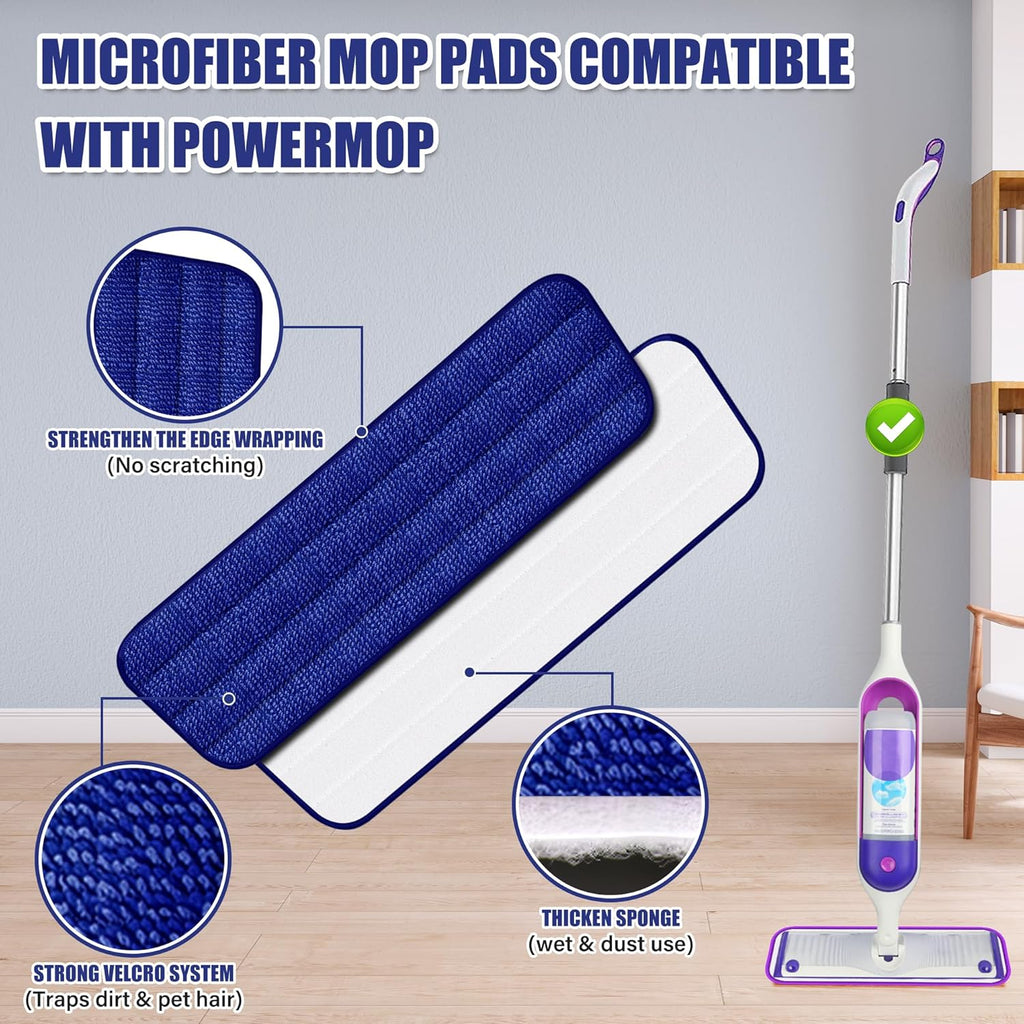 Microfiber Spray Mop for Floors Cleaning: Wet Dry Hardwood Floor Mops with 3 Washable Reusable Pads for Swiffer