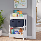Folding Storage Bins - 2-pack of 10in Tall Navy Cubes