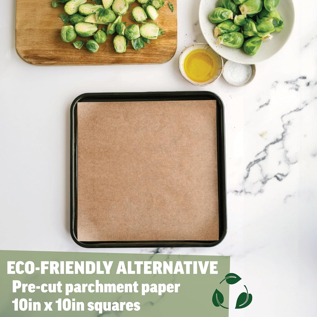10x10 Parchment Paper Squares, 200 Sheets, Unbleached, Pre-Cut