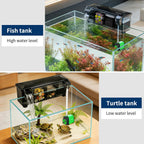 Hang-on-Back Aquarium Filter Box with Reusable Filter Media, Waterfall Oxygenation, Fits High & Low Water Level, for