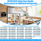 W10837029 Freezer Door Handle for Whirlpool Refrigerator Handle Replacement