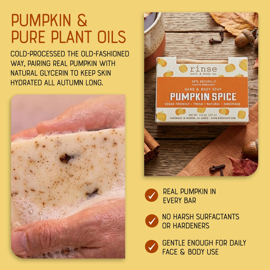 Pumpkin Spice Soap Bar Handmade Vegan 4.25 oz
