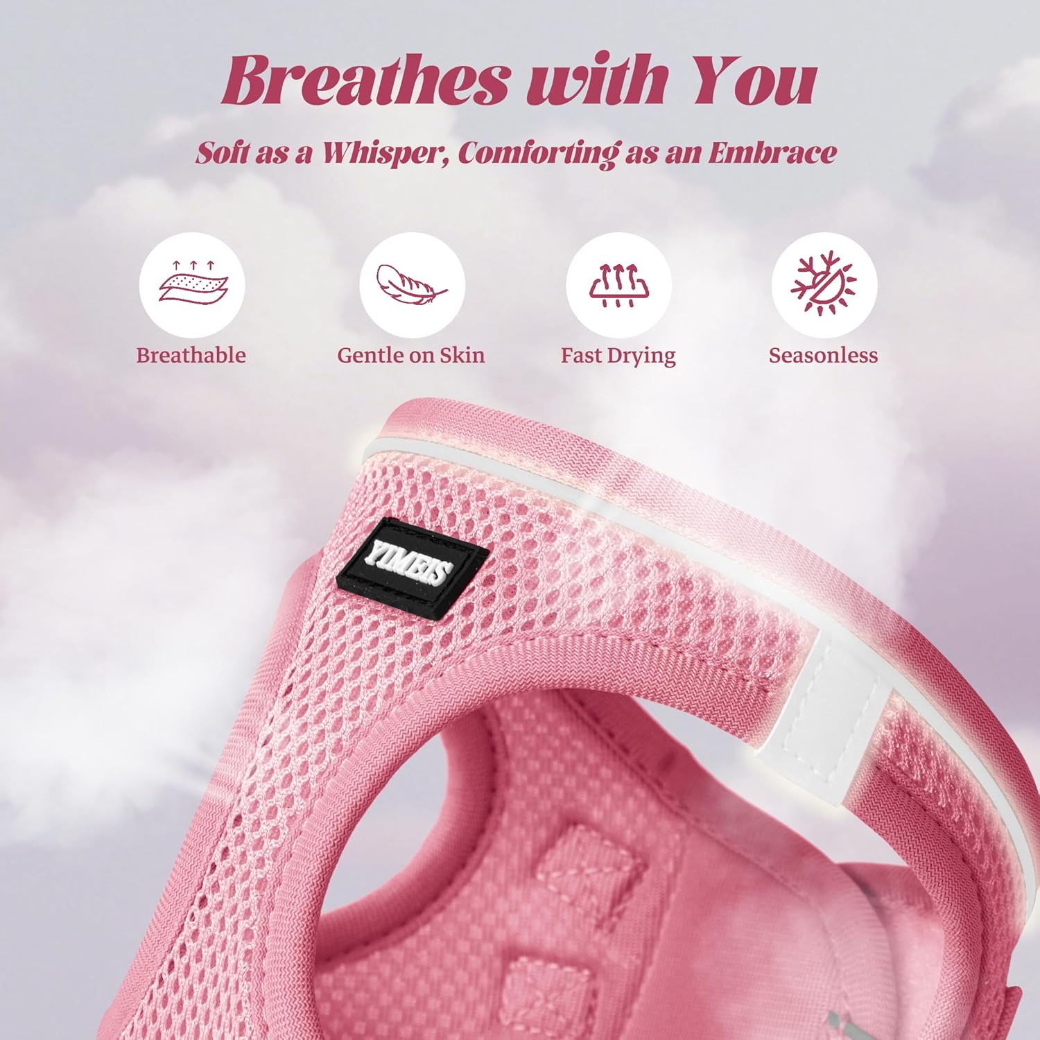 Dog Harness and Leash Set, No Pull Soft Mesh Pet Harness, Reflective Adjustable Puppy Vest for Small Medium Large