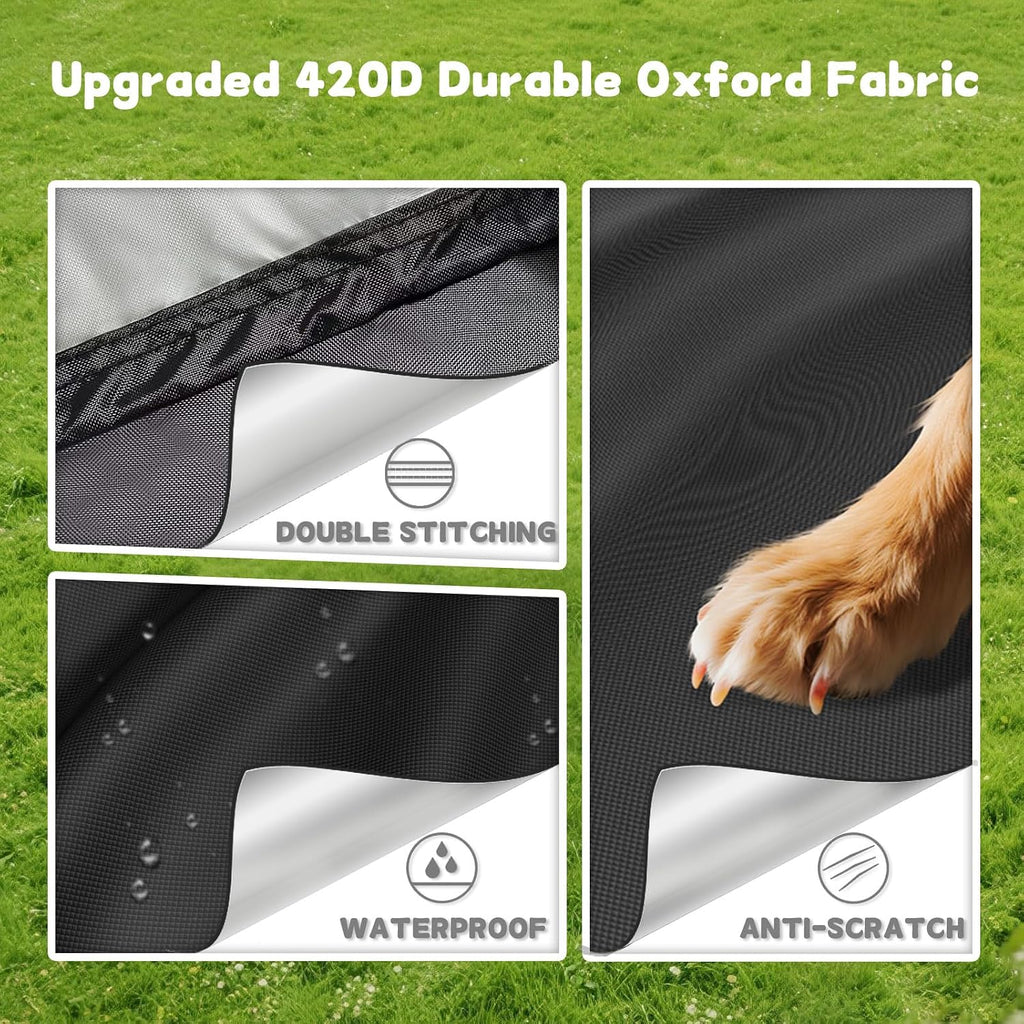 72" Round Dog Pool Cover [Upgrade 420D Thickened] 6ft Portable Dog Pet Bath Pool Cover 71/72 inch, Durable Foldable