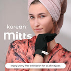 Deep Exfoliating Gloves Korean Scrub Mitt (2 Pack)