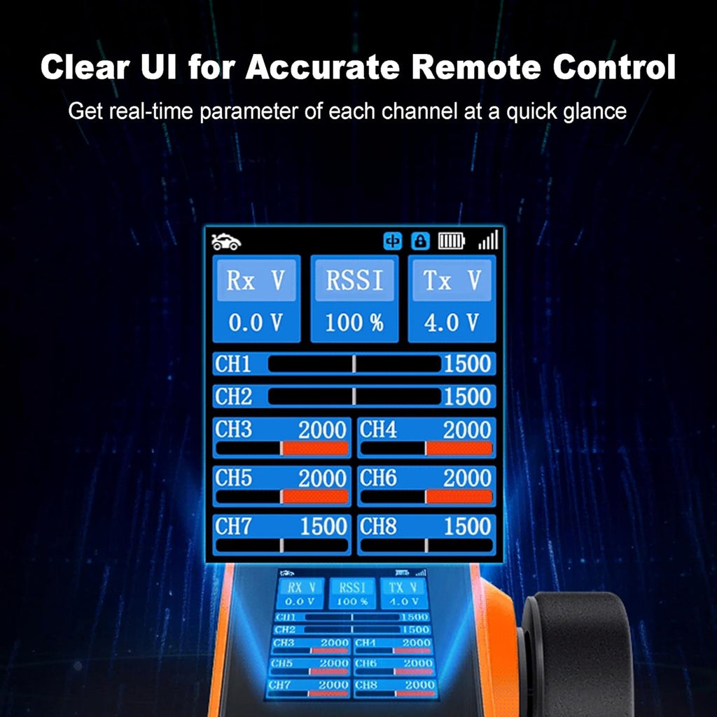 ME-8B RC Transmitter 8 Channels 2.4GHz and Receiver for 1/8 1/10 1/18 1/24 RC Crawler Car Boat TRX4 TRX4M SCX10 SCX24