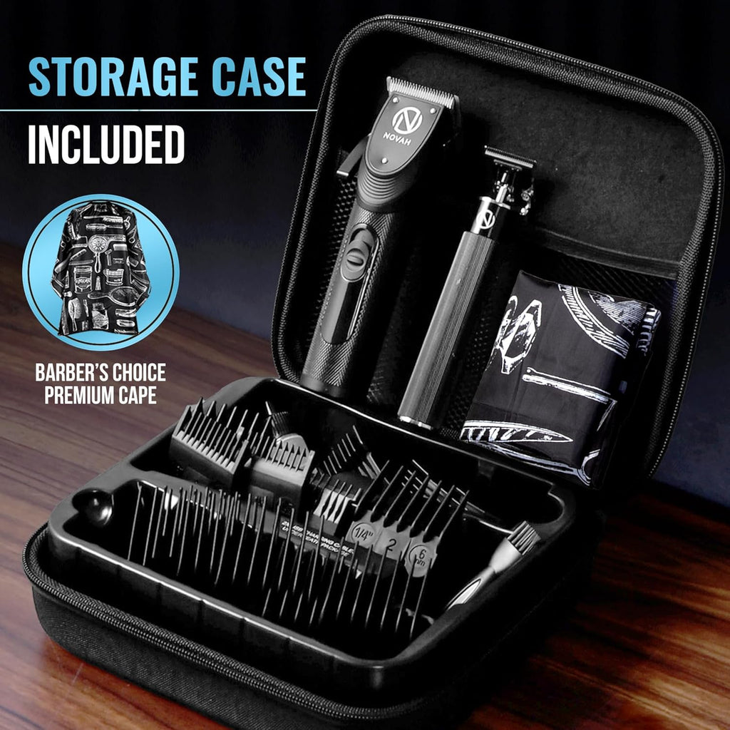 Novah Professional Hair Clippers for Men, Professional Barber Clippers and Trimmer Set, Mens Cordless Clipper, Fade