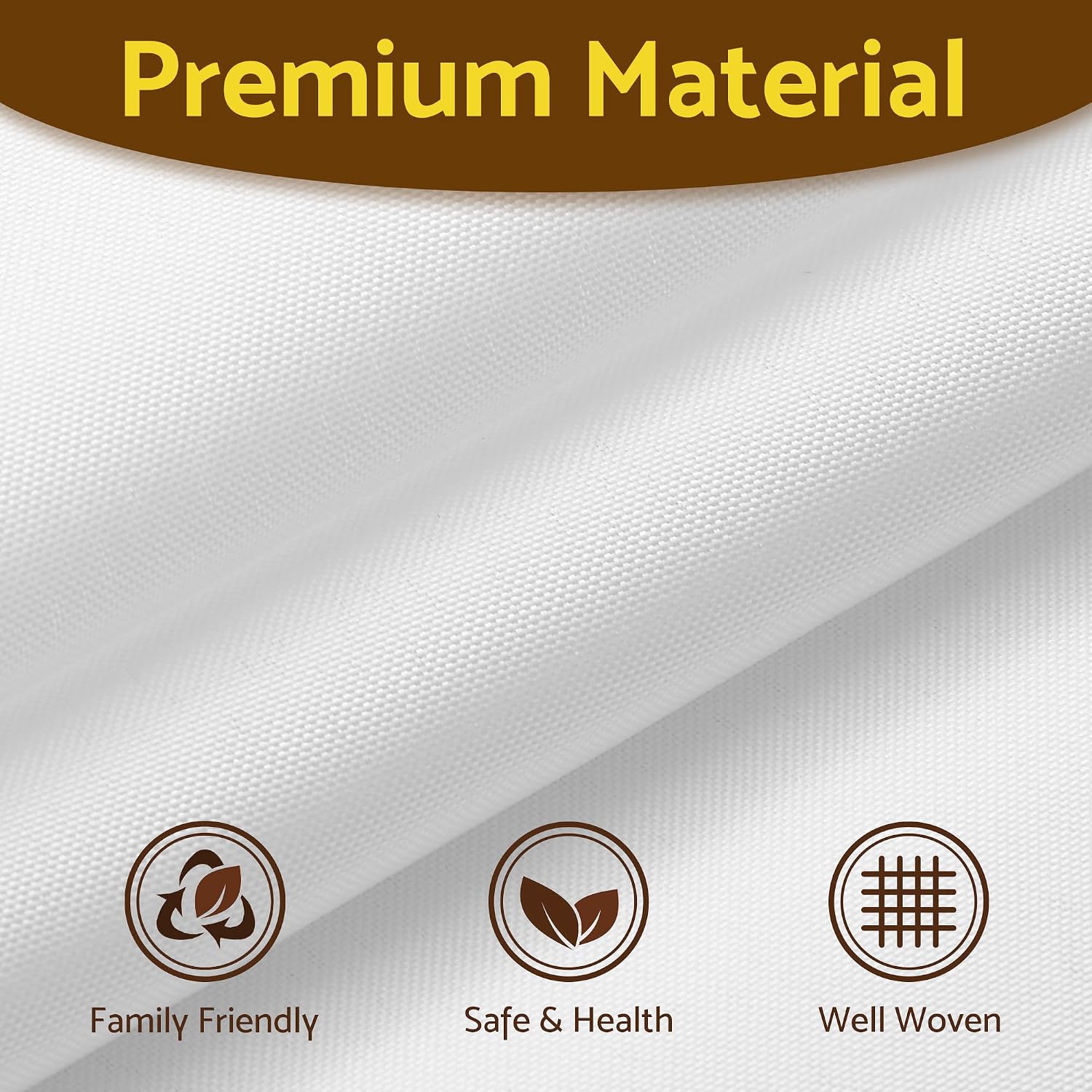 70x54 Snap-in Shower Curtain Replacement Liner White | 2 Bottom Magnets, Fabric, Removable, Water Repellent, Machine