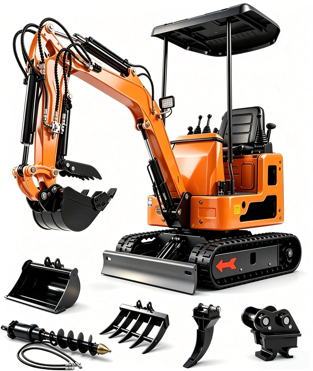 DS-15PRO 1.2 Ton Crawler Mini Excavator with 13.5 HP B&S Engine，