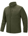 Men's Full Zip Fleece Jacket Lightweight Warm Soft Polar Jackets