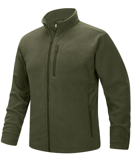 Men's Full Zip Fleece Jacket Lightweight Warm Soft Polar Jackets