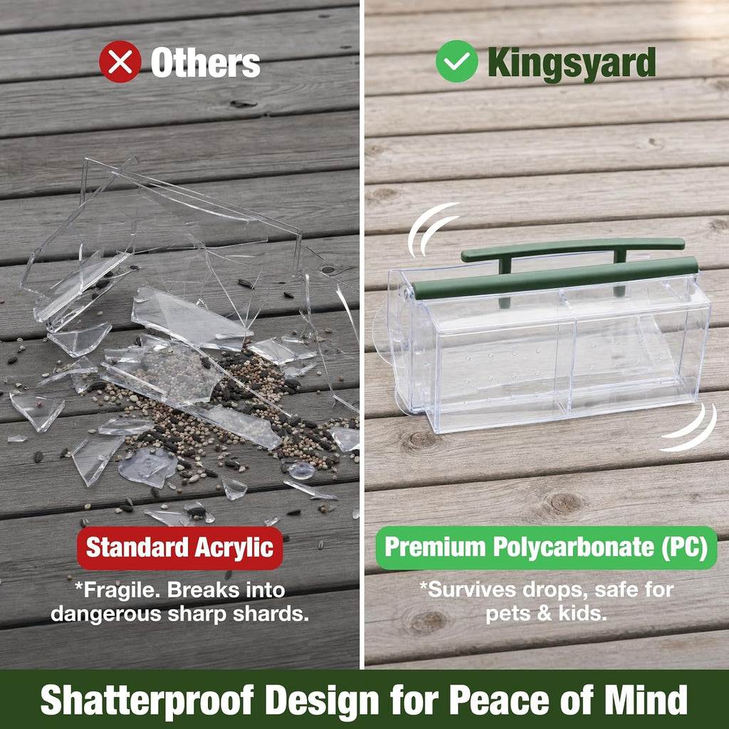 Window Bird Feeder with 4 Extra Strong Suction Cups