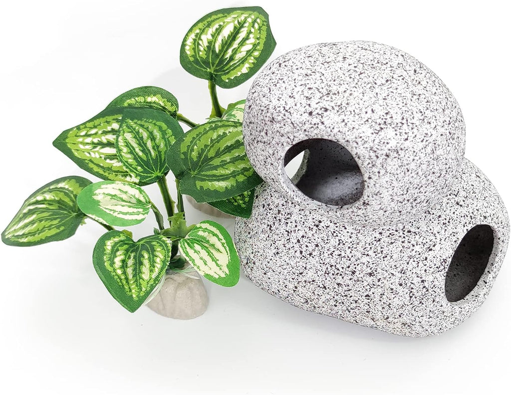Fish Aquarium Decorations Cave Hide with Viewing Window for Betta Fish Tank Accessories