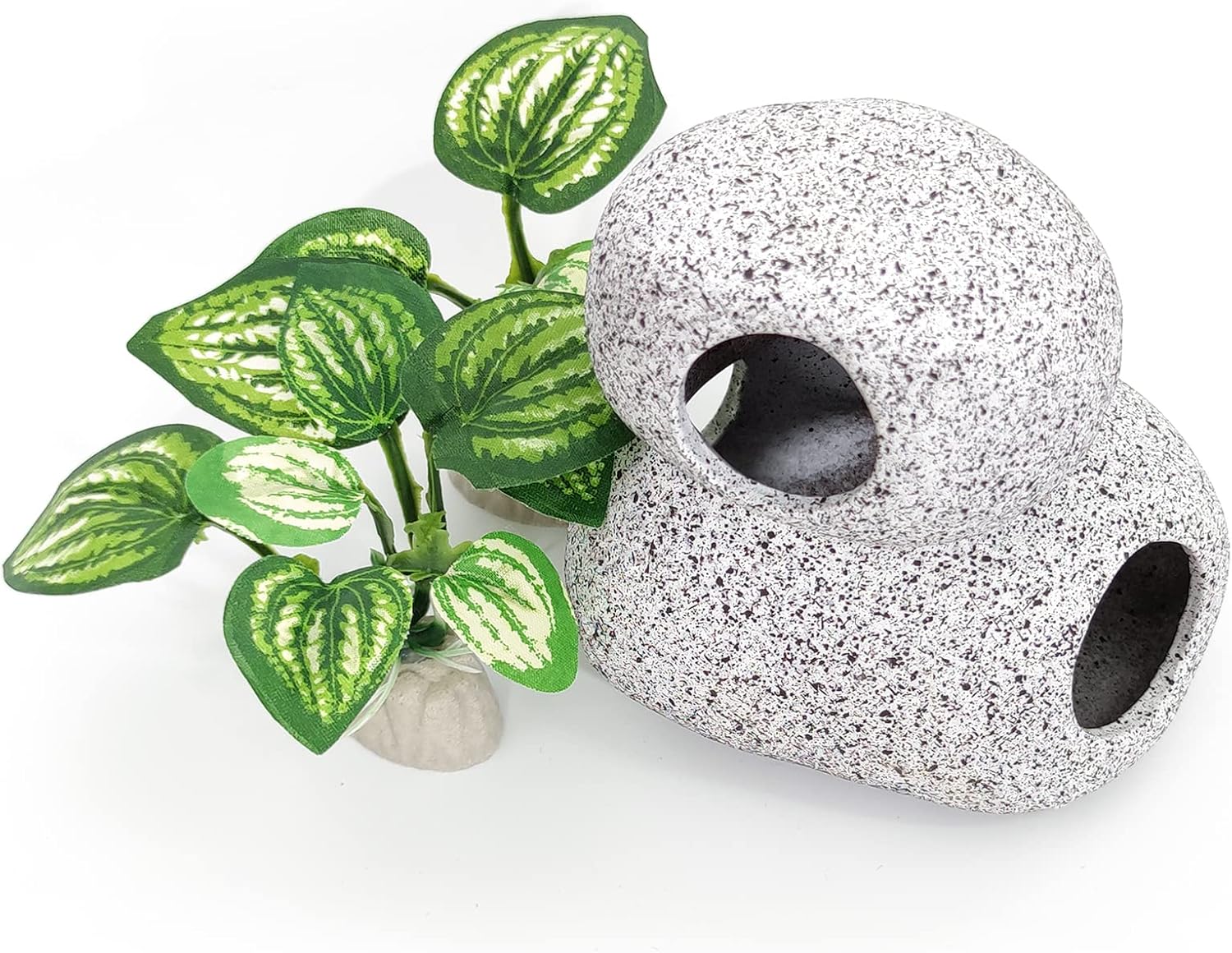 Fish Aquarium Decorations Cave Hide with Viewing Window for Betta Fish Tank Accessories