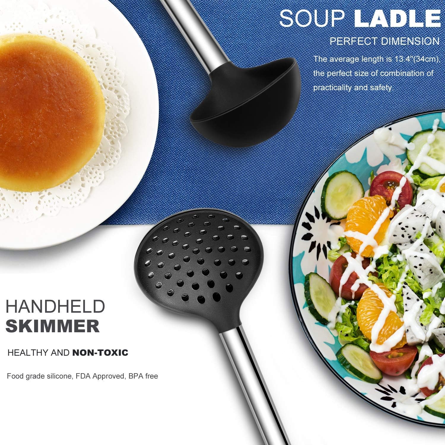 Kitchen Utensil Set-Silicone Cooking Utensils-33 Kitchen Gadgets & Spoons for Nonstick Cookware-Silicone and