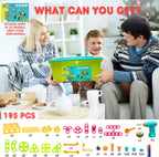 195 PCS STEM Toys, Building Sets for Kids 3+