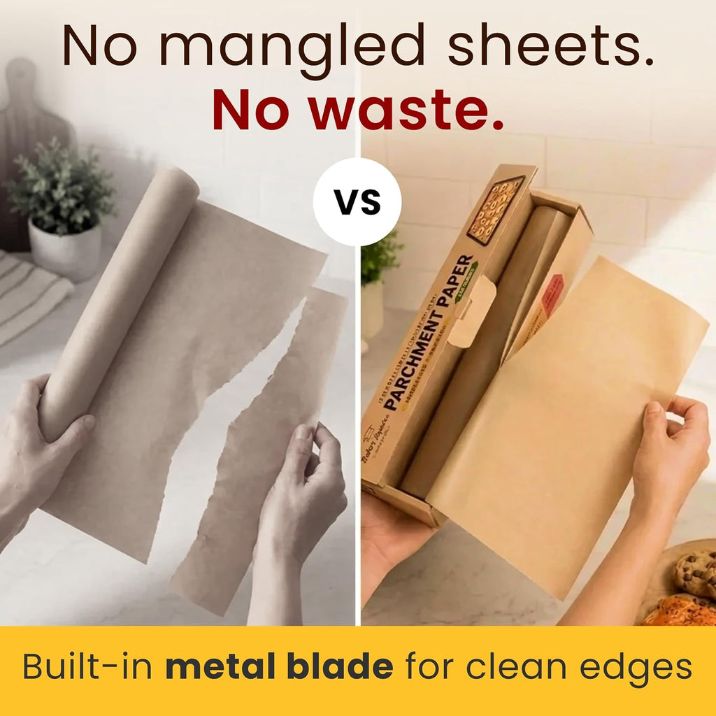 Unbleached Parchment Paper for Baking – 2-Pack 520 Sq.Ft Total