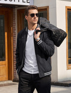 Mens Lightweight Coat Bomber Jacket Casual Spring Fall Outdoor