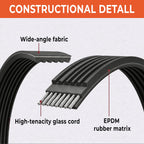 PODYORK 10PK670 PK V-Ribbed Belt 10 Ribs 26.4" Length Drive Belt
